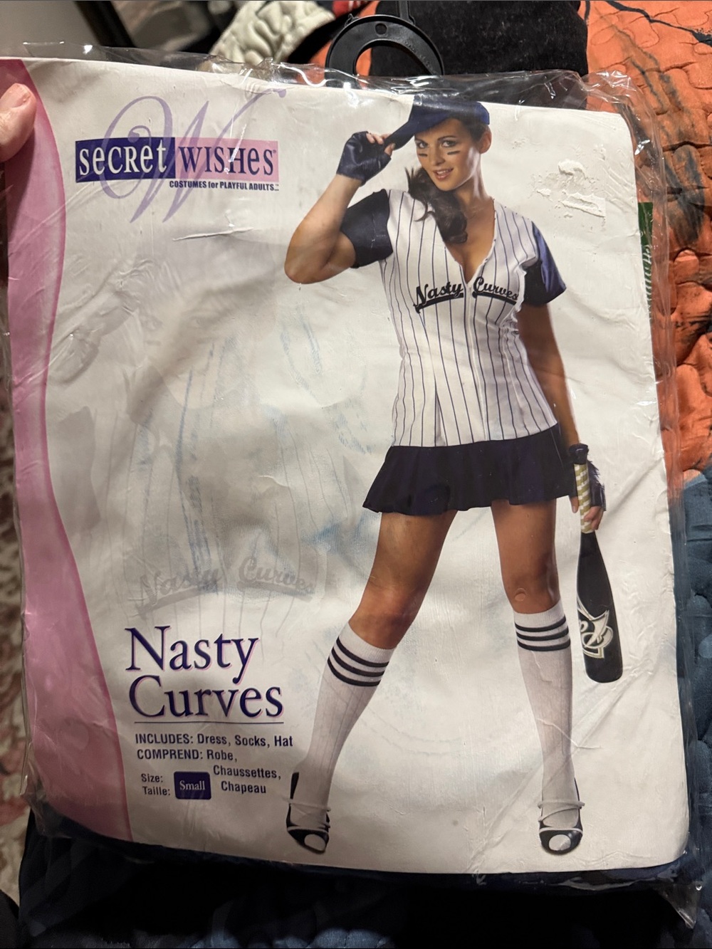 Adult Sexy Nasty Curves Baseball Halloween Costume small